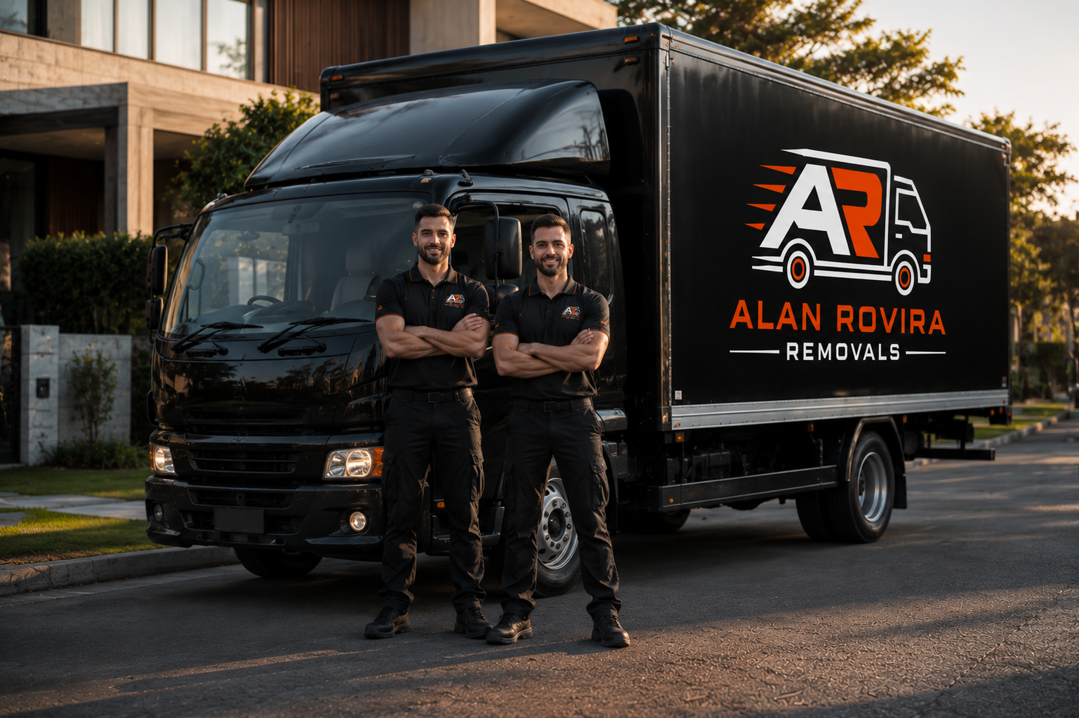 Alan Rovira Removals truck with two-man team